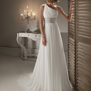 Wedding Dress Izidress White One Shoulder
